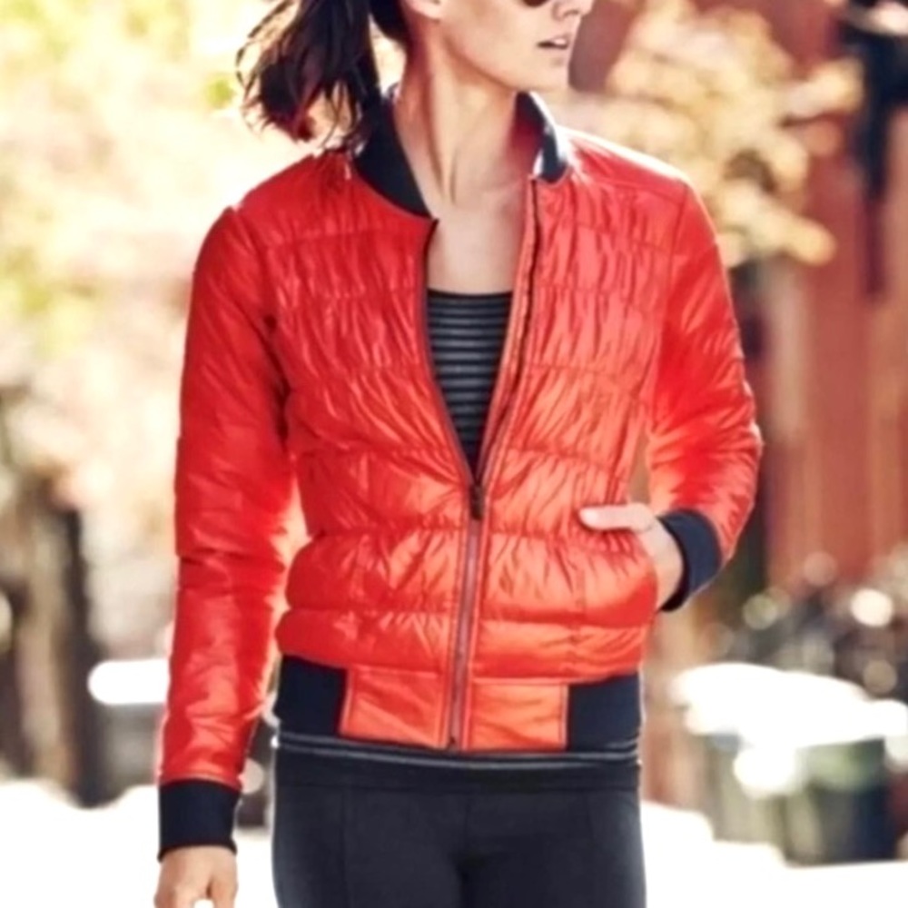 Athleta Down Packable Puffer Bomber Jacket